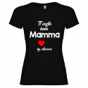 T-SHIRT PERSONALIZZATA DONNA TI VOGLIO BENE MAMMA NERO