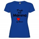 T-SHIRT PERSONALIZZATA DONNA TI VOGLIO BENE MAMMA BLU ROYAL
