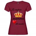 T-SHIRT PERSONALIZZATA MIGLIOR DONNA MAMMA DEL MONDO BORDEAUX
