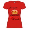 T-SHIRT PERSONALIZZATA MIGLIOR DONNA MAMMA DEL MONDO ROSSO