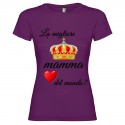 T-SHIRT PERSONALIZZATA MIGLIOR DONNA MAMMA DEL MONDO VIOLA