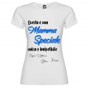 T-SHIRT PERSONALIZZATA DONNA QUESTA È UNA MAMMA SPECIALE BIANCO