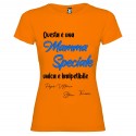 T-SHIRT PERSONALIZZATA DONNA QUESTA È UNA MAMMA SPECIALE ARANCIO