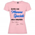 T-SHIRT PERSONALIZZATA DONNA QUESTA È UNA MAMMA SPECIALE ROSA