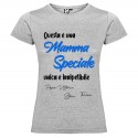 T-SHIRT PERSONALIZZATA DONNA QUESTA È UNA MAMMA SPECIALE GRIGIO