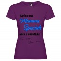 T-SHIRT PERSONALIZZATA DONNA QUESTA È UNA MAMMA SPECIALE VIOLA