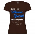 T-SHIRT PERSONALIZZATA DONNA QUESTA È UNA MAMMA SPECIALE MARRONE