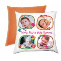 CUSCINO PERSONALIZZATO COLLAGE 4 FOTO MAMMA