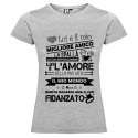 T-SHIRT PERSONALIZZATA IL FIDANZATO MIGLIORE AMICO COLORE GRIGIO
