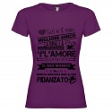 T-SHIRT PERSONALIZZATA IL FIDANZATO MIGLIORE AMICO COLORE VIOLA