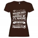 T-SHIRT PERSONALIZZATA IL FIDANZATO MIGLIORE AMICO COLORE MARRONE