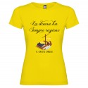 T-SHIRT PERSONALIZZATA LA DONNA HA SEMPRE RAGIONE COLORE GIALLO