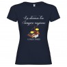 T-SHIRT PERSONALIZZATA LA DONNA HA SEMPRE RAGIONE COLORE BLU NAVY