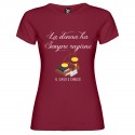 T-SHIRT PERSONALIZZATA LA DONNA HA SEMPRE RAGIONE COLORE BORDEAUX