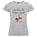 T-SHIRT PERSONALIZZATA LA DONNA HA SEMPRE RAGIONE COLORE GRIGIO