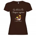 T-SHIRT PERSONALIZZATA LA DONNA HA SEMPRE RAGIONE COLORE MARRONE