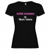 T-shirt personalizzata con scritta super mamma by colore nero