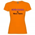 T-shirt personalizzata con scritta super mamma by colore arancio