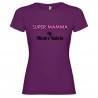 T-shirt personalizzata con scritta super mamma by colore viola