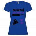 T-SHIRT PERSONALIZZATA QUESTA RAGAZZA È GIÀ IMPEGNATA CON UN MOTOCICLISTA FIGO E SEXY COLORE BLU ROYAL