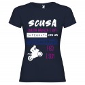 T-SHIRT PERSONALIZZATA QUESTA RAGAZZA È GIÀ IMPEGNATA CON UN MOTOCICLISTA FIGO E SEXY COLORE BLU NAVY