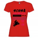 T-SHIRT PERSONALIZZATA QUESTA RAGAZZA È GIÀ IMPEGNATA CON UN MOTOCICLISTA FIGO E SEXY COLORE ROSSO