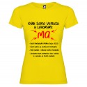 T-SHIRT PERSONALIZZATA OGGI SONO VENUTA A LAVORARE COLORE GIALLO