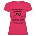 T-SHIRT PERSONALIZZATA OGGI SONO VENUTA A LAVORARE COLORE ROSA FUCSIA