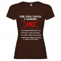 T-SHIRT PERSONALIZZATA OGGI SONO VENUTA A LAVORARE COLORE MARRONE