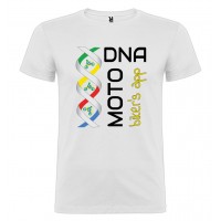 T-Shirt personalizzata DNA MOTO DOPPIA ELICA BIANCO