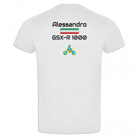 T-shirt Personalizzata DNA Moto Doppia Elica Bianco