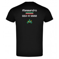 T-Shirt personalizzata DNA MOTO DOPPIA ELICA NERO retro