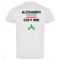 T-Shirt personalizzata DNA MOTO RIDER BIANCO RETRO