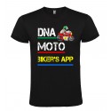 T-Shirt personalizzata DNA MOTO RIDER NERO FRONTE E RETRO