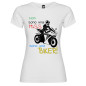 T-shirt Personalizzata Donna Bianco DNA Moto Miss Biker