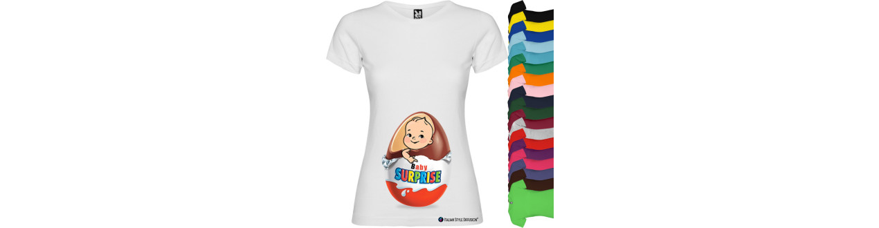 T-shirt donna personalizzate con grafica per la maternità