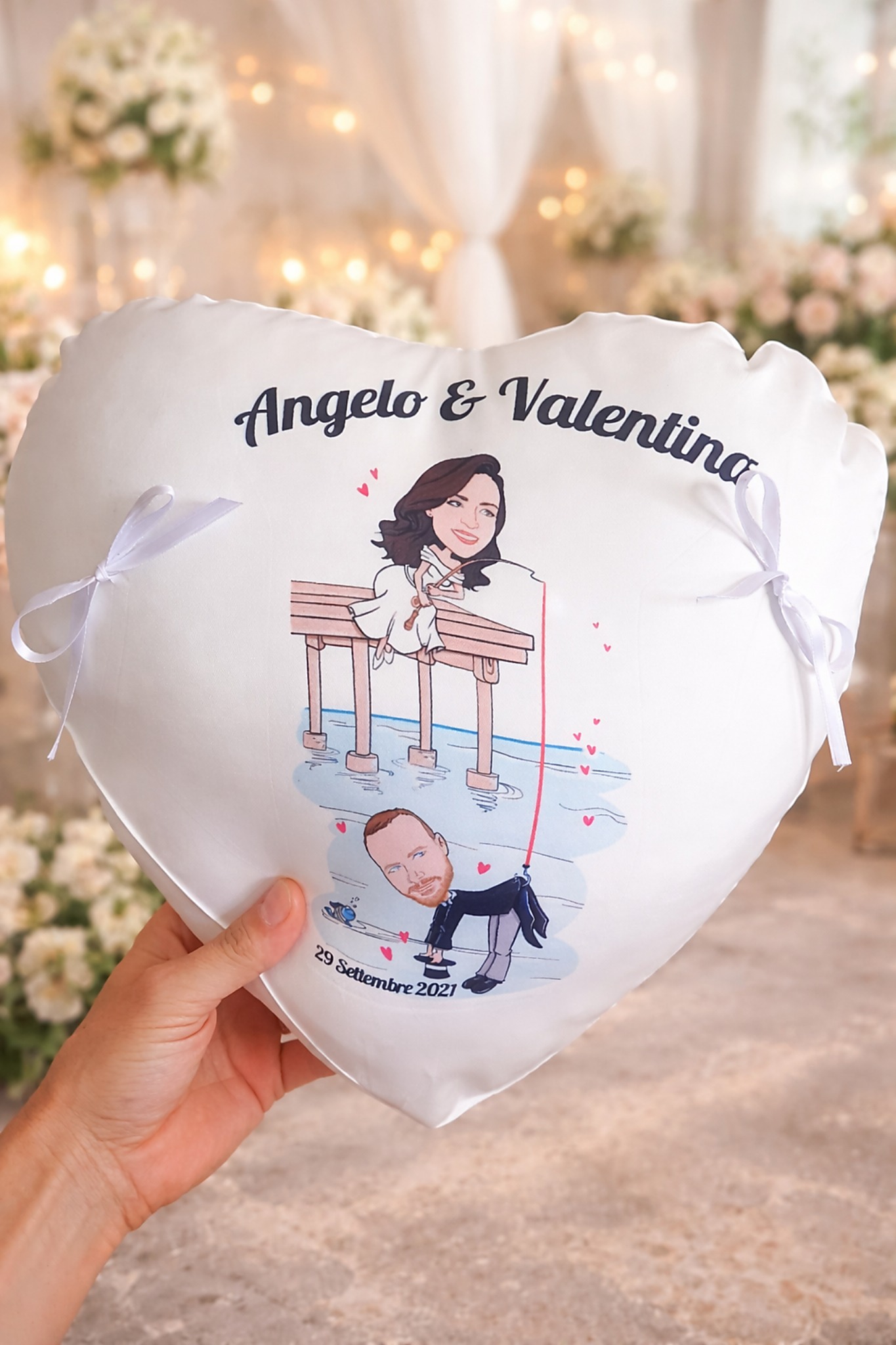 Cuscino portafedi personalizzato