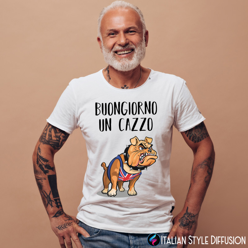Maglietta Personalizzata Buongiorno un cazzo Bulldog